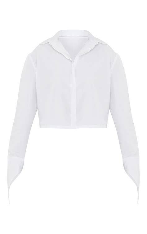 celine white crop long sleeve top|WOMEN'S LUXURY WHITE SHIRTS AND TOPS .